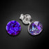 Sudraba auskari "Klasika (Heliotrope)" ar Swarovski™ kristāliem